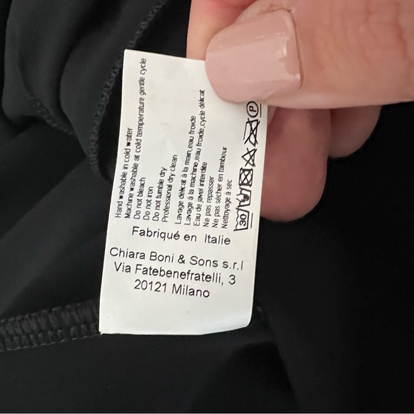 NEW NWT Chiara Boni La Petite Robe Ablah Sleeveless Velvet Peplum Gown Black - Picture 14 of 15